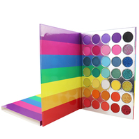 Rainbow Bright High Pigment Lidschatten-Palette 35 Glitzer farben Private Label Makeup für die Augen