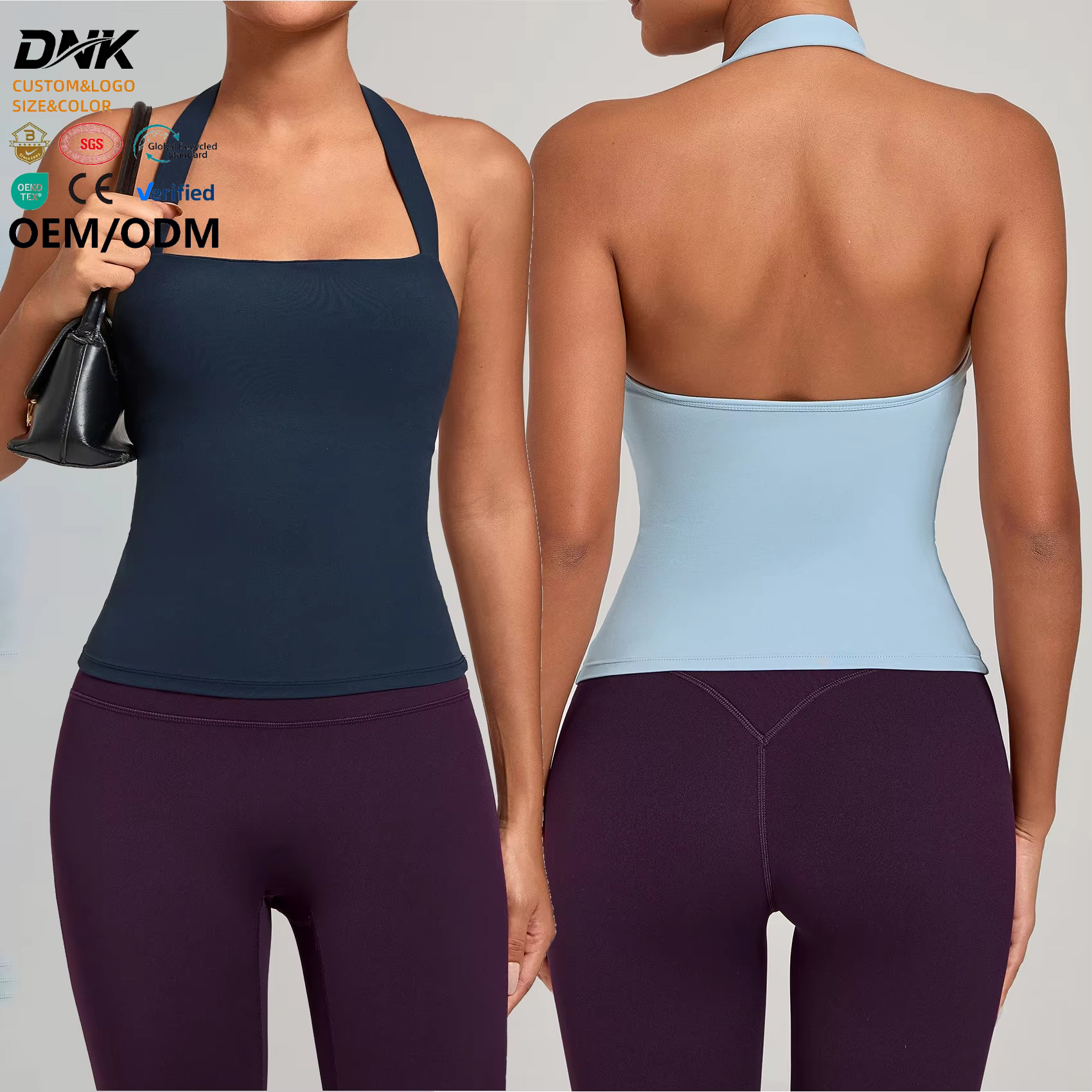 Q025S With Padded Halter Neck High Support Yoga Vest Beauty Back Slim Athletic Tops Quick Dry Comfortable Sport Bra Top Fitness