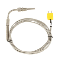 1200c vis industrielle en acier inoxydable, sonde de température de capteur de thermocouple de type k, pt100