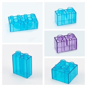 Blok bangunan plastik DIY kustom kualitas tinggi 2X2 batu bata transparan <span class=keywords><strong>2</strong></span>*<span class=keywords><strong>2</strong></span> 3 + hadiah mainan bayi (JC038) - Product Image 2