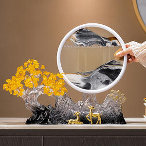 Figurine en résine époxy sculptée artistique personnalisée de luxe haut de gamme de style chinois pour entrée, salon, bureau, meuble TV - Product Image 4