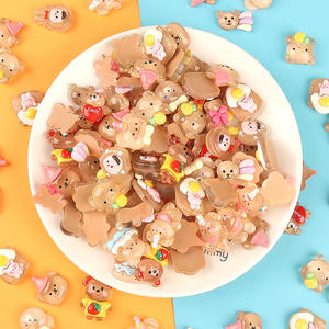 Nouveaux accessoires en résine dessin animé Transparent couleur mélange bricolage crème colle étui de téléphone portable Patch acrylique charme - Product Image 4