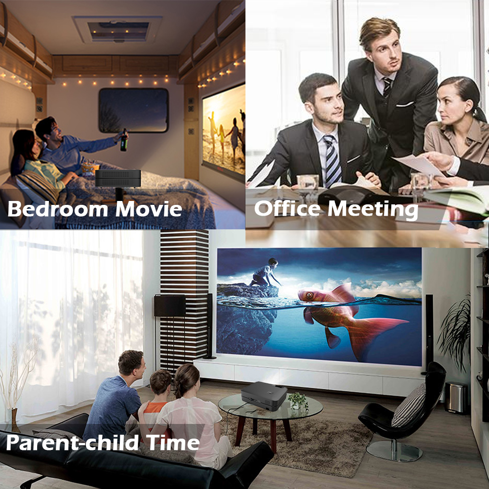 Super High Brightness Home Projector 1920*1080P 400 ANSI Lumens LC Projector for Hotel