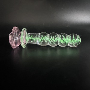 Glazen realistische <span class=keywords><strong>dildo</strong></span> roos bloem anale plug volwassen seksuele plezier speelgoed - Product Image 1
