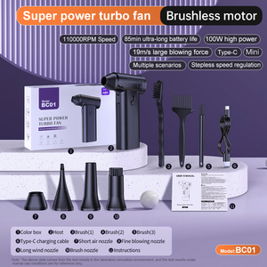 Souffleur d'air électrique portable 110000 tr/min, rechargeable, pour le nettoyage de la poussière à la maison et en voiture - Product Image 5
