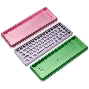 Cnc Milling Machining Anodizing Aluminum Cover Mechanical 68 96 1800 Gaming Keyboard 60% 65% Aluminium Case Parts Service