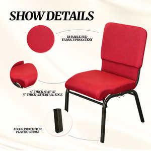 Wholesale Cheap Stackable Metal Interlocking <strong>Padded</strong> Auditorium Conference Event Church <strong>Chair</strong> - Product Image 3