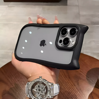 Funda Transparente para Teléfono Móvil con Orejas de Gato 3D para iPhone 16 Pro Max 15 14 13 12 11, Diseño de Gatito Adorable, Antigolpes