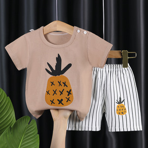 Conjunto de Verano para Niños y Niñas, Camiseta de Manga Corta y Pantalones Cortos, Ropa de Verano para Niños - Product Image 6