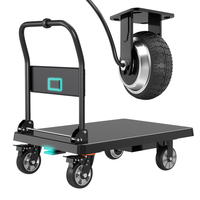Chariot électrique intelligent à suivi automatique avec moteur servo et batterie lithium amovible pour la logistique d'entrepôt