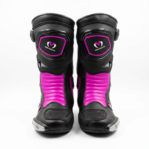 Zapatos de cuero rosas personalizados para mujer, botas de carreras de alta calidad, zapatos de cuero antideslizantes y duraderos, calzado todoterreno para hombre y mujer - Product Image 2