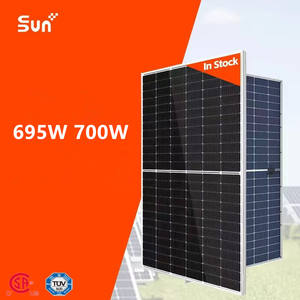 Panneaux photovoltaïques bifaciaux double vitrage Sunplus Stable 720W de type N avec une efficacité de 23,4% pour une utilisation domestique - Product Image 1