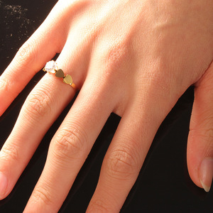 Heart Shape Zircon <b>Ring</b> Gold Women's Engagement Jewelry <b>Fine</b> <b>Rings</b> - Product Image 4