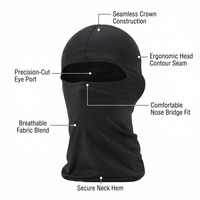Cagoule de cyclisme unisexe respirante et extensible, masque facial intégral pour sports d'hiver, couvre-chef pour activités de plein air, vente en gros