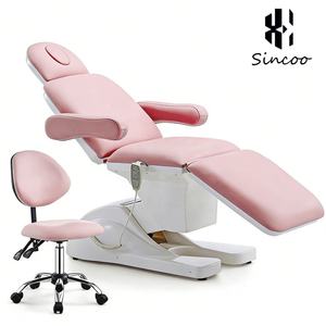Cama de Masaje Facial de Poliuretano Rosa de Alta Calidad, la Más Vendida en Tailandia, Cama de Spa con 3 Motores, Cama Eléctrica de Lujo para Pestañas - Product Image 3