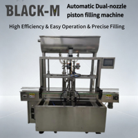 Machine de remplissage de liquides à double tête à piston entièrement automatique de qualité alimentaire, de qualité industrielle, service OEM ODM personnalisé
