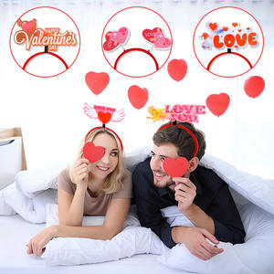 Diadema Romántica con Corazón Rojo para el Día de San Valentín, Accesorios para <span class=keywords><strong>Fotos</strong></span> de Fiesta, Decoración de Boda - Product Image 2