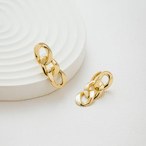 Boucles d'oreilles classiques à motif cubain pour femmes Occasion d'anniversaire Grande taille Vente en gros - Product Image 2