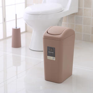 ถังขยะทรงสี่เหลี่ยม XBD-813 ขนาด 12 ลิตร ฝาเปิดแบบพลิก สำหรับใช้ภายในบ้าน ห้องน้ำ ห้องนั่งเล่น ประหยัดพื้นที่ ป้องกันกลิ่น - Product Image 5