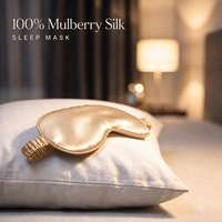 Masque de sommeil en soie de mûrier 100% biologique personnalisé avec logo, cache-yeux de voyage en soie pour dormir