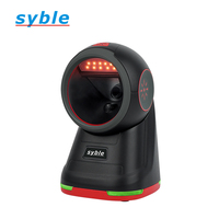 Nuevo artículo Syble, escáner de código de barras megapíxel omnidireccional con cable QR de código de barras 2D con cable, lector de barras de escritorio para supermercado