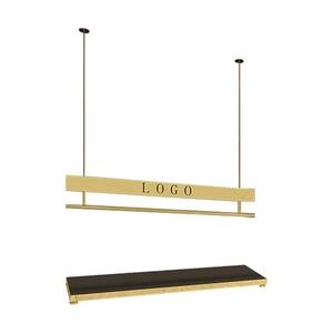 Soporte de ropa bonito de alta calidad, Riel de ropa de Metal, estante de exhibición de ropa montado en el techo montado en la pared <span class=keywords><strong>para</strong></span> tienda Boutique - Product Image 1
