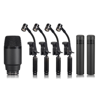 Ensemble de microphones à condensateur à diaphragme métallique professionnel TDS7-XLR, microphone pour instruments, pour l'enregistrement et les performances sur scène