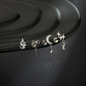 Bijoux <span class=keywords><strong>de</strong></span> <span class=keywords><strong>piercing</strong></span> Toposh en titane G23, clou d'<span class=keywords><strong>oreille</strong></span> à filetage interne, bijoux <span class=keywords><strong>de</strong></span> corps pour <span class=keywords><strong>piercing</strong></span> d'<span class=keywords><strong>oreille</strong></span>, labret - Product Image 2