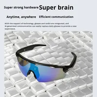 Lunettes intelligentes de sport transfrontalières pour la musique, le cyclisme, avec traduction vocale IA, vision nocturne, film, matériau TR90, direct usine