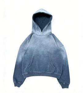 Sudadera con Capucha Degradada Lavada Estilo Vintage para Mujer, Estilo Americano Y2K Hip Hop Joker, Casual Holgada, Personalizada OEM ODM - Product Image 4