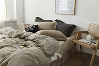 Dn Warm Winter Luxury Soft Knit Throw Acrylique Quatre Ensemble Housse de Couette Drap de Lit