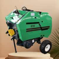 Presse à balles rondes mini YS Farm Tractor 9YK-8070 entraînée par prise de force, 25 CV, haute productivité pour luzerne, herbe et paille