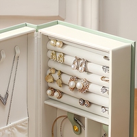 Boîte de rangement à bijoux portable en cuir PU de haute qualité, forme carrée, pour voyage, par le fabricant RZ