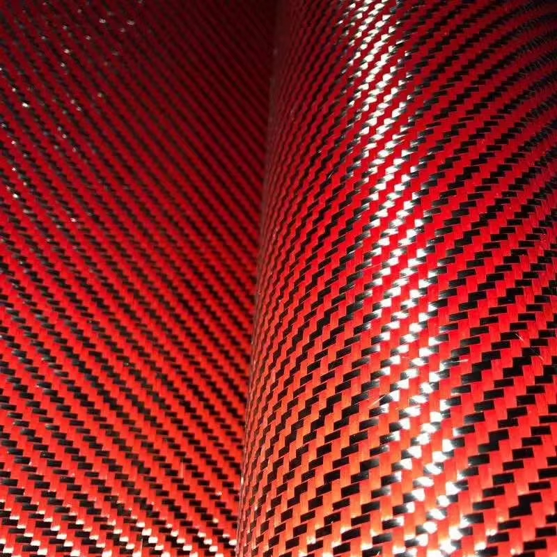 Twill Weave Carbon Fiber Kevlar Black Red Blue Woven Fabric Plain Wear Resistant Woven Outdoor Clothing Fabric