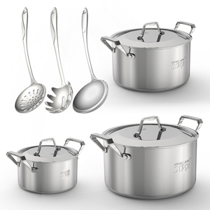 Batterie de cuisine WINNING STAR en acier inoxydable ST-5100, <span class=keywords><strong>9</strong></span> pièces, finition miroir, ensemble de casseroles et marmites en acier inoxydable pour la cuisine - Product Image 5