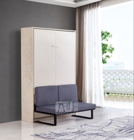 Nouveau design de style nordique de taille personnalisée lit escamotable multifonctionnel installation facile lit mural vertical avec canapé