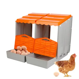 Recolección automática de huevos Cajas de anidación de gallina Desenrollar cajas de anidación de pollos para poner huevos