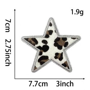 New Hot Iron on <b>Glitter</b> Edge Leopard Print Mama Star Yall Patch for T-shirt Hoodies Hat Decoration - Product Image 5