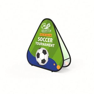 Custom Triangular Pop up A-<b>Frame</b> Banner Sign for Sport Advertising Eco-Friendly Folding Stretch Polyester - Product Image 1