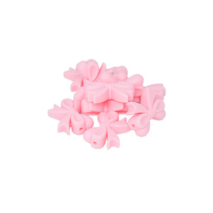 Cl <b>Silicone</b> Teethers Macaron Color Bows <b>Beaded</b> Bows Diy Jewelry For Babies More Than 3 Months - Product Image 4