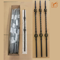 Balustrades et mains courantes à double panier en acier forgé ORB noir creux de 1/2 "pour application de pont