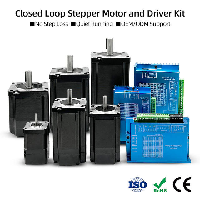 Closed Loop Nema 17 Nema 23 Nema 34 Stepper Motor with Driver for CNC, 3D Printer, Medical, Textile, Packaging, Logistics