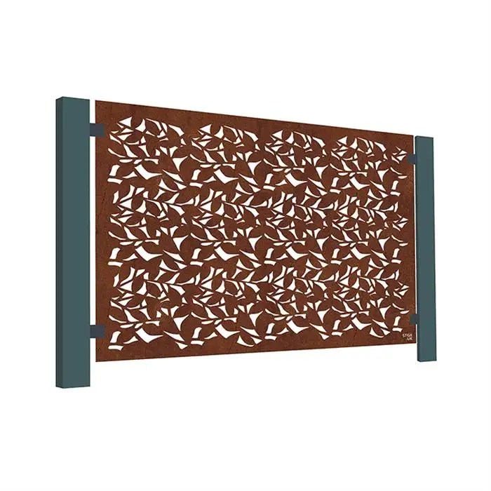 Home Courtyard Laser geschnittene dekorative Metall kunst platte Corten Steel Privacy Fence