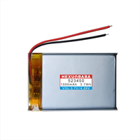 523450 3.7V 1000mAh 2 kabel baterai Li-Ion polimer untuk Speaker 503450 L215