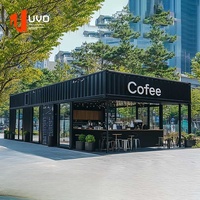 Bar à jus mobile de luxe en conteneur portable de 20 pieds, café-restaurant en conteneur d'expédition préfabriqué de 40 pieds, café mobile personnalisé à vendre