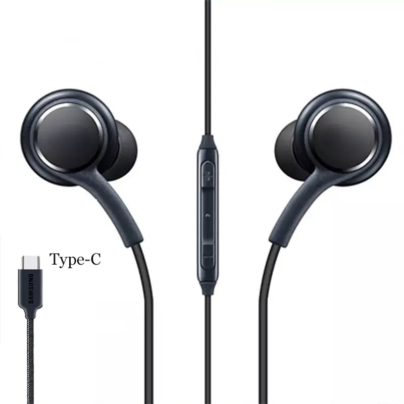 AKG-سماعات أذن رقمية, سماعات أذن USB من النوع C مزودة بميكروفون/جهاز تحكم عن بعد لهاتف Galaxy Note 10 Pro A8S A60 A80 A90