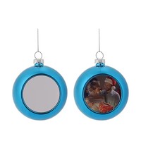 도매 승화 블랭크 맞춤형 사진 장식품 6가지 색상 DIY 80mm 크리스마스 볼