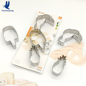 Stainless Steel <b>Cookie</b> Cutter 3 Pcs Cartoon Shape Baking Mold For <b>Cookie</b> Fruit Vegetable <b>Cutting</b> - Product Image 4