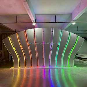 Nuevo diseño Led luminoso tridimensional acrílico gran escenario decoración telón de fondo boda cumpleaños fiesta - Product Image 3