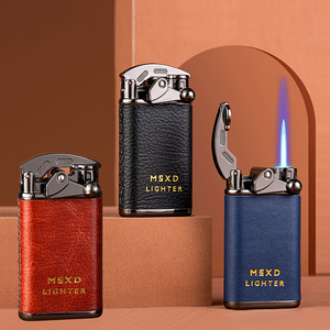 Briquet torche vintage à flamme jet, en métal, rechargeable au butane, coupe-vent, pour cigarettes, logo personnalisé, vente en gros en vrac - Product Image 1